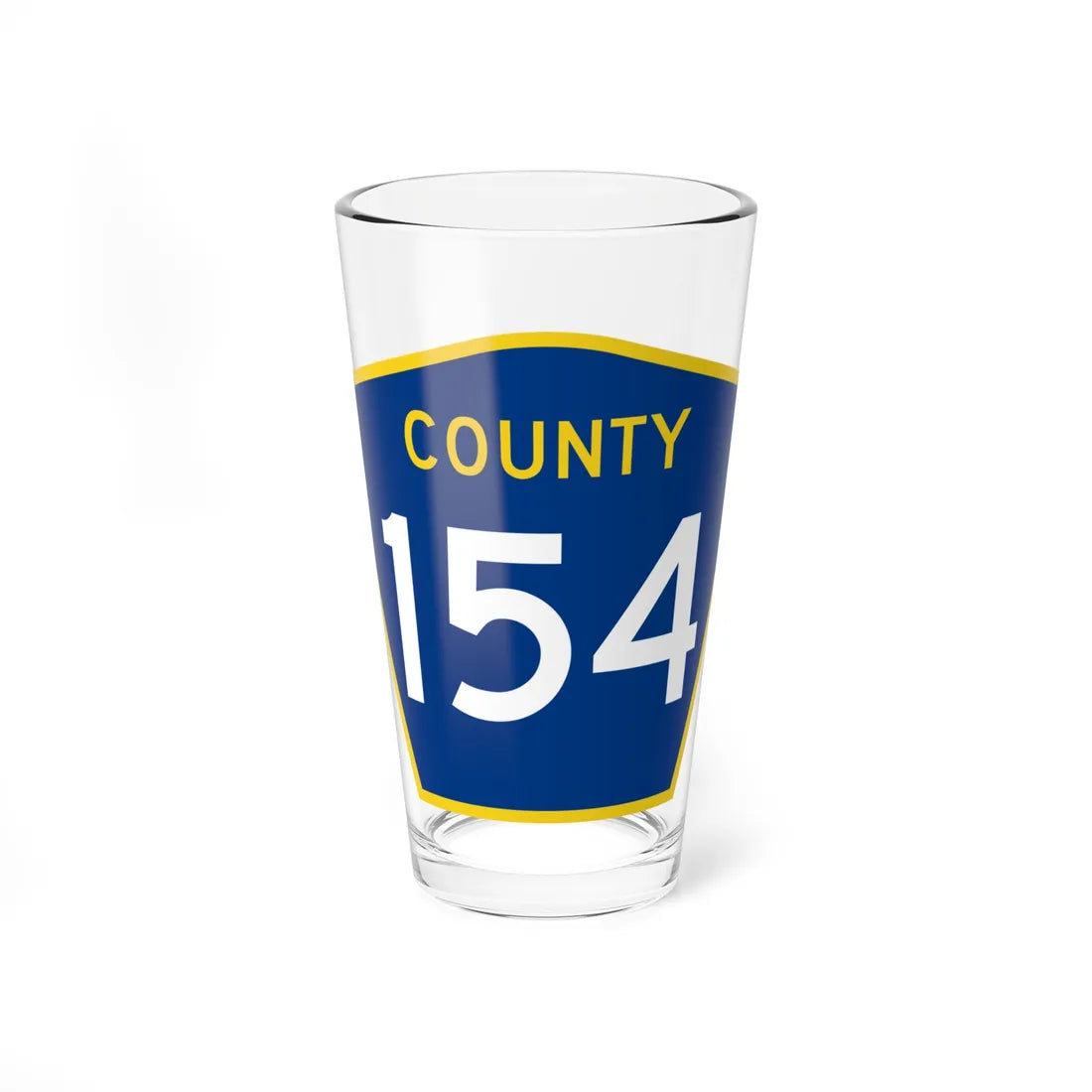 County 154 MN (Minnesota) (Road Sign) Pint Glass 16oz 16oz - Go Mug Yourself