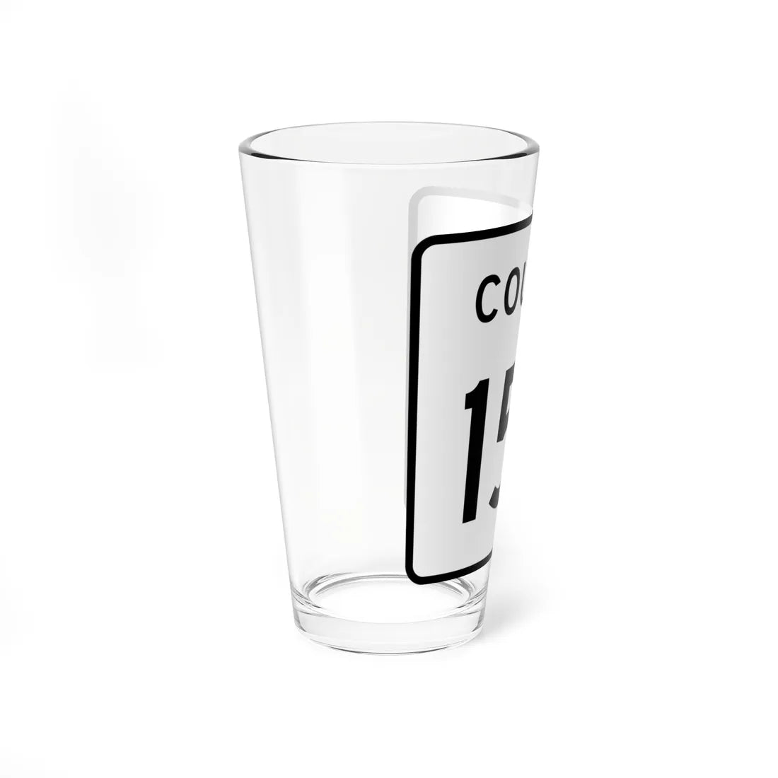 County 155 square (Minnesota) (Road Sign) Pint Glass 16oz - Go Mug Yourself