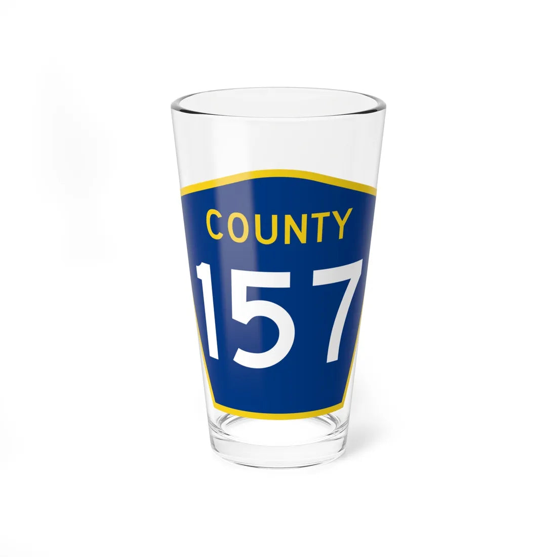County 157 MN (Minnesota) (Road Sign) Pint Glass 16oz 16oz - Go Mug Yourself