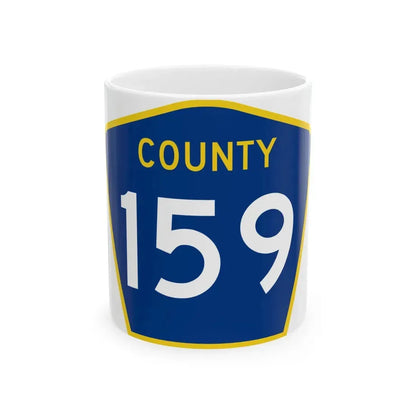 County 159 MN (Minnesota) (Road Sign) White Coffee Mug 11oz - Go Mug Yourself