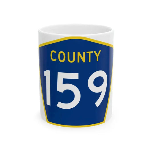 County 159 MN (Minnesota) (Road Sign) White Coffee Mug 11oz - Go Mug Yourself