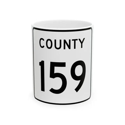 County 159 square (Minnesota) (Road Sign) White Coffee Mug 11oz - Go Mug Yourself