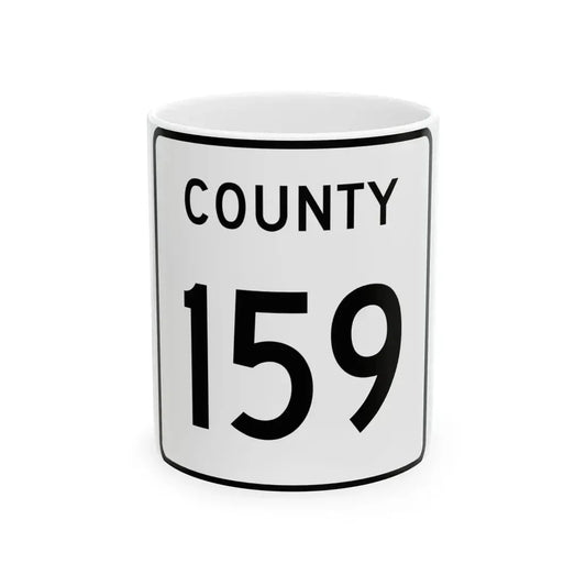 County 159 square (Minnesota) (Road Sign) White Coffee Mug 11oz - Go Mug Yourself