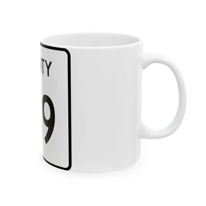 County 159 square (Minnesota) (Road Sign) White Coffee Mug - Go Mug Yourself