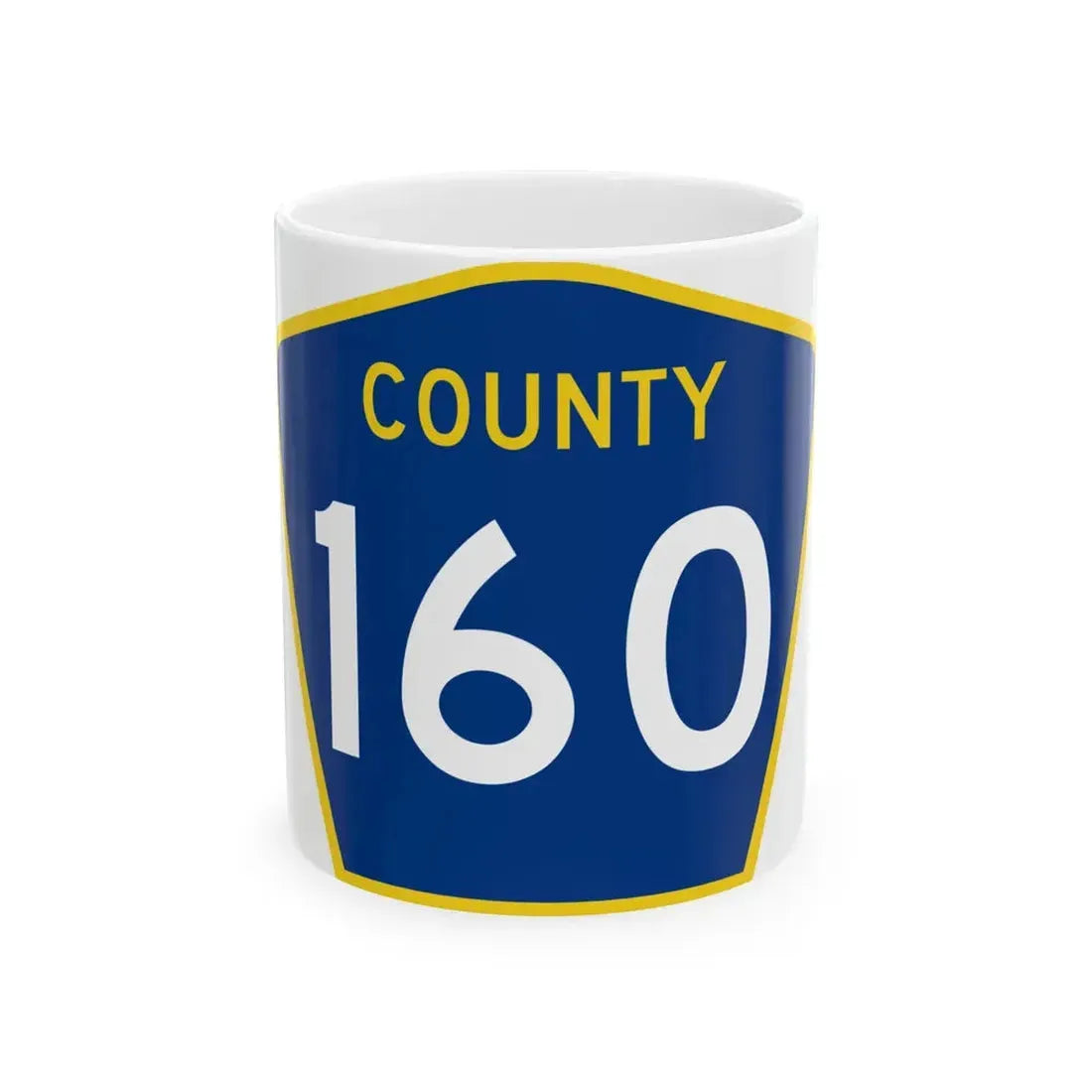 County 160 MN (Minnesota) (Road Sign) White Coffee Mug 11oz - Go Mug Yourself