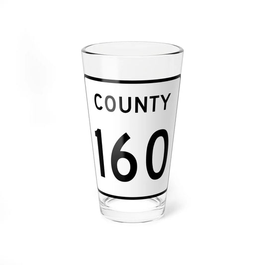 County 160 square (Minnesota) (Road Sign) Pint Glass 16oz 16oz - Go Mug Yourself