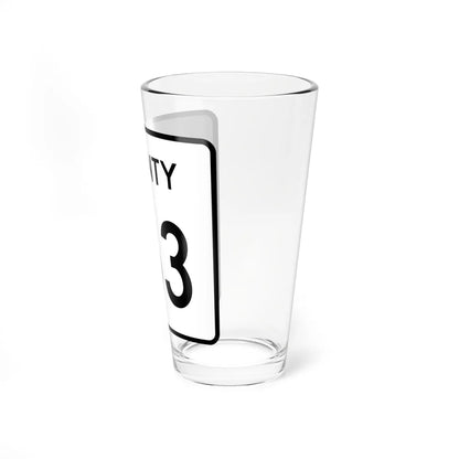 County 163 square (Minnesota) (Road Sign) Pint Glass 16oz - Go Mug Yourself