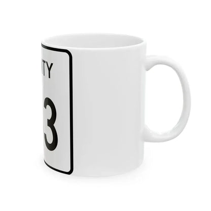 County 163 square (Minnesota) (Road Sign) White Coffee Mug - Go Mug Yourself