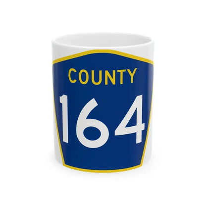 County 164 MN (Minnesota) (Road Sign) White Coffee Mug 11oz - Go Mug Yourself