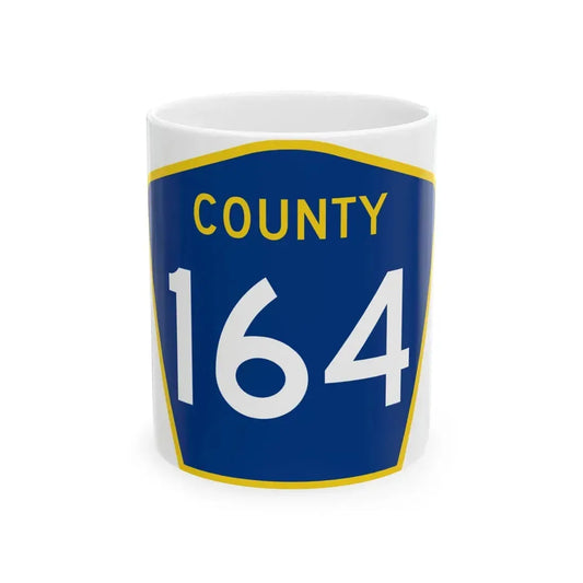 County 164 MN (Minnesota) (Road Sign) White Coffee Mug 11oz - Go Mug Yourself
