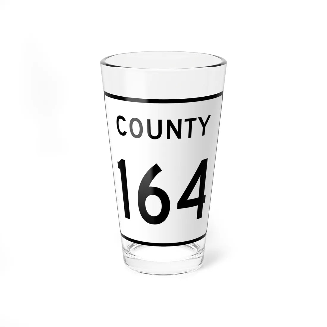 County 164 square (Minnesota) (Road Sign) Pint Glass 16oz 16oz - Go Mug Yourself