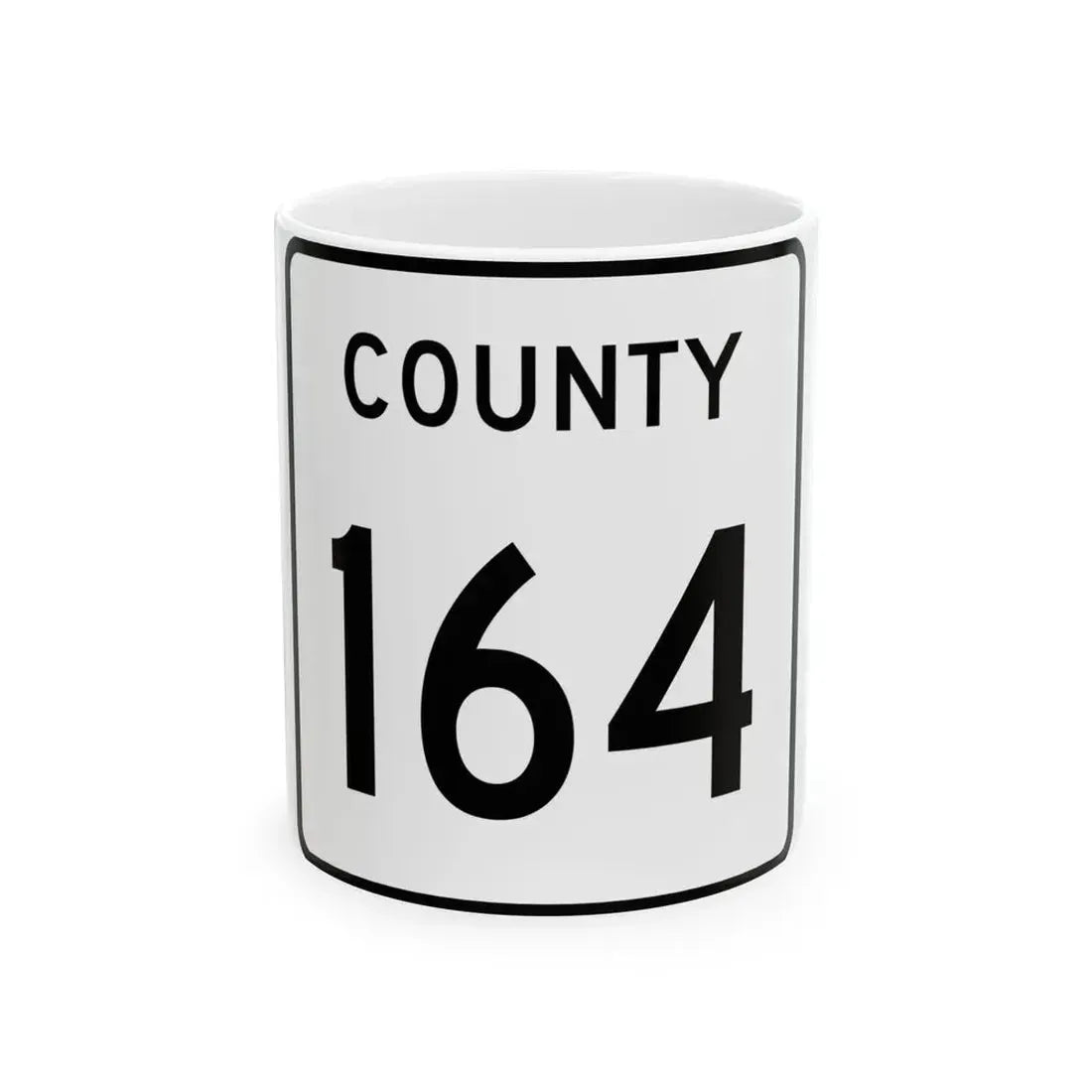 County 164 square (Minnesota) (Road Sign) White Coffee Mug 11oz - Go Mug Yourself
