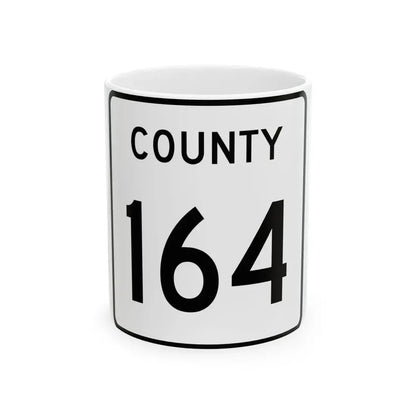 County 164 square (Minnesota) (Road Sign) White Coffee Mug 11oz - Go Mug Yourself
