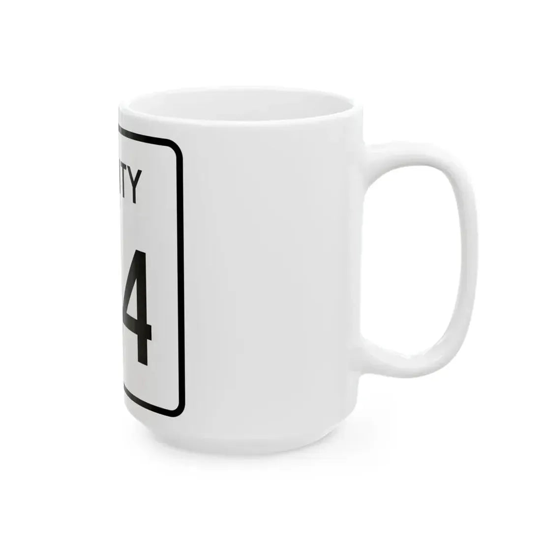 County 164 square (Minnesota) (Road Sign) White Coffee Mug - Go Mug Yourself