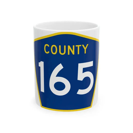County 165 MN (Minnesota) (Road Sign) White Coffee Mug 11oz - Go Mug Yourself