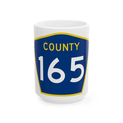 County 165 MN (Minnesota) (Road Sign) White Coffee Mug 15oz - Go Mug Yourself