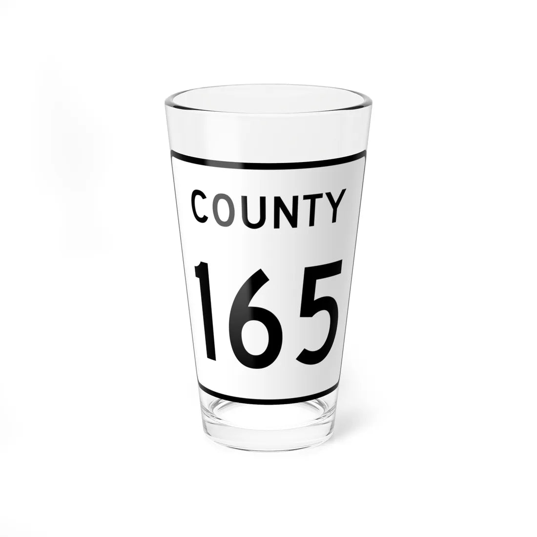 County 165 square (Minnesota) (Road Sign) Pint Glass 16oz 16oz - Go Mug Yourself
