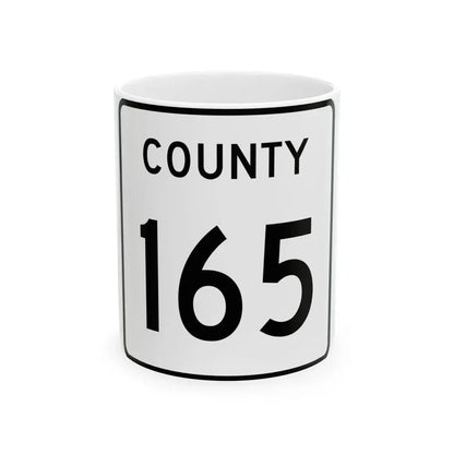 County 165 square (Minnesota) (Road Sign) White Coffee Mug 11oz - Go Mug Yourself
