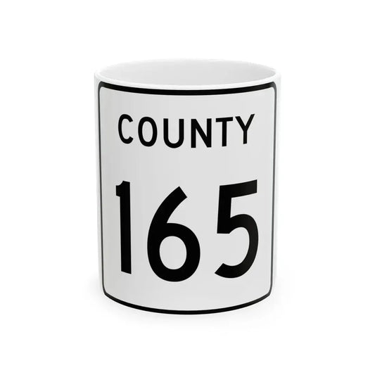 County 165 square (Minnesota) (Road Sign) White Coffee Mug 11oz - Go Mug Yourself