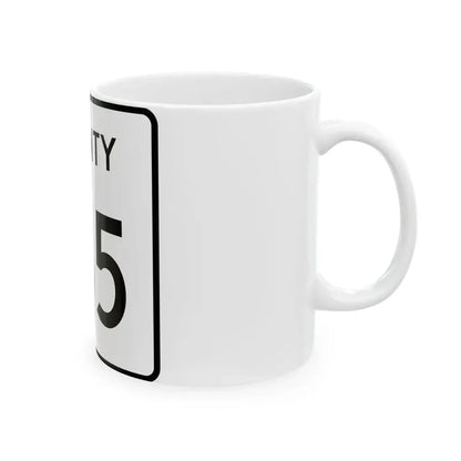 County 165 square (Minnesota) (Road Sign) White Coffee Mug - Go Mug Yourself