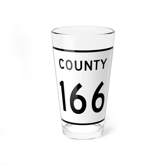 County 166 square (Minnesota) (Road Sign) Pint Glass 16oz 16oz - Go Mug Yourself