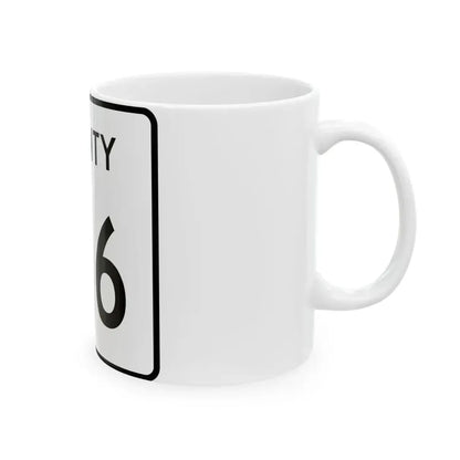County 166 square (Minnesota) (Road Sign) White Coffee Mug - Go Mug Yourself