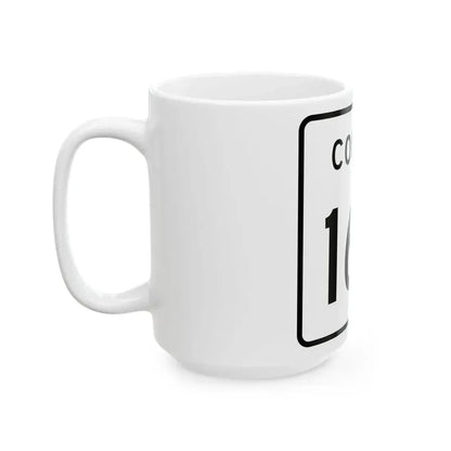 County 166 square (Minnesota) (Road Sign) White Coffee Mug - Go Mug Yourself