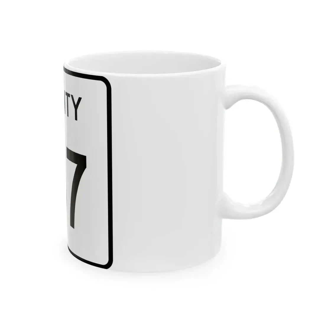 County 167 square (Minnesota) (Road Sign) White Coffee Mug - Go Mug Yourself