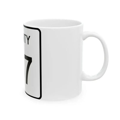 County 167 square (Minnesota) (Road Sign) White Coffee Mug - Go Mug Yourself