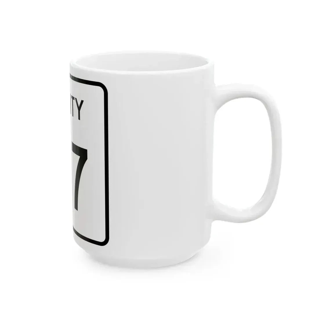 County 167 square (Minnesota) (Road Sign) White Coffee Mug - Go Mug Yourself