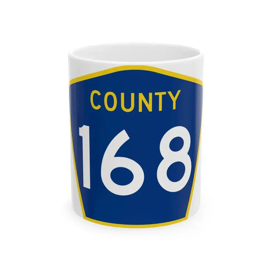 County 168 MN (Minnesota) (Road Sign) White Coffee Mug 11oz - Go Mug Yourself