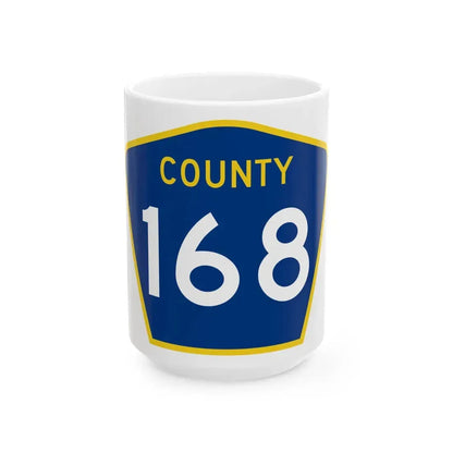 County 168 MN (Minnesota) (Road Sign) White Coffee Mug 15oz - Go Mug Yourself