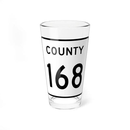 County 168 square (Minnesota) (Road Sign) Pint Glass 16oz 16oz - Go Mug Yourself