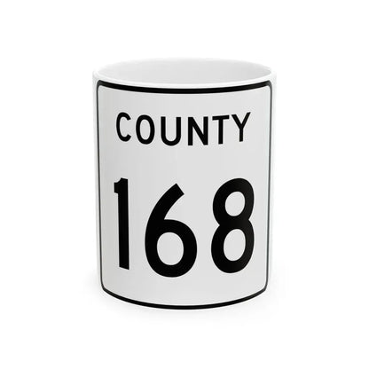 County 168 square (Minnesota) (Road Sign) White Coffee Mug 11oz - Go Mug Yourself
