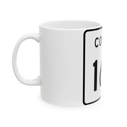 County 168 square (Minnesota) (Road Sign) White Coffee Mug - Go Mug Yourself