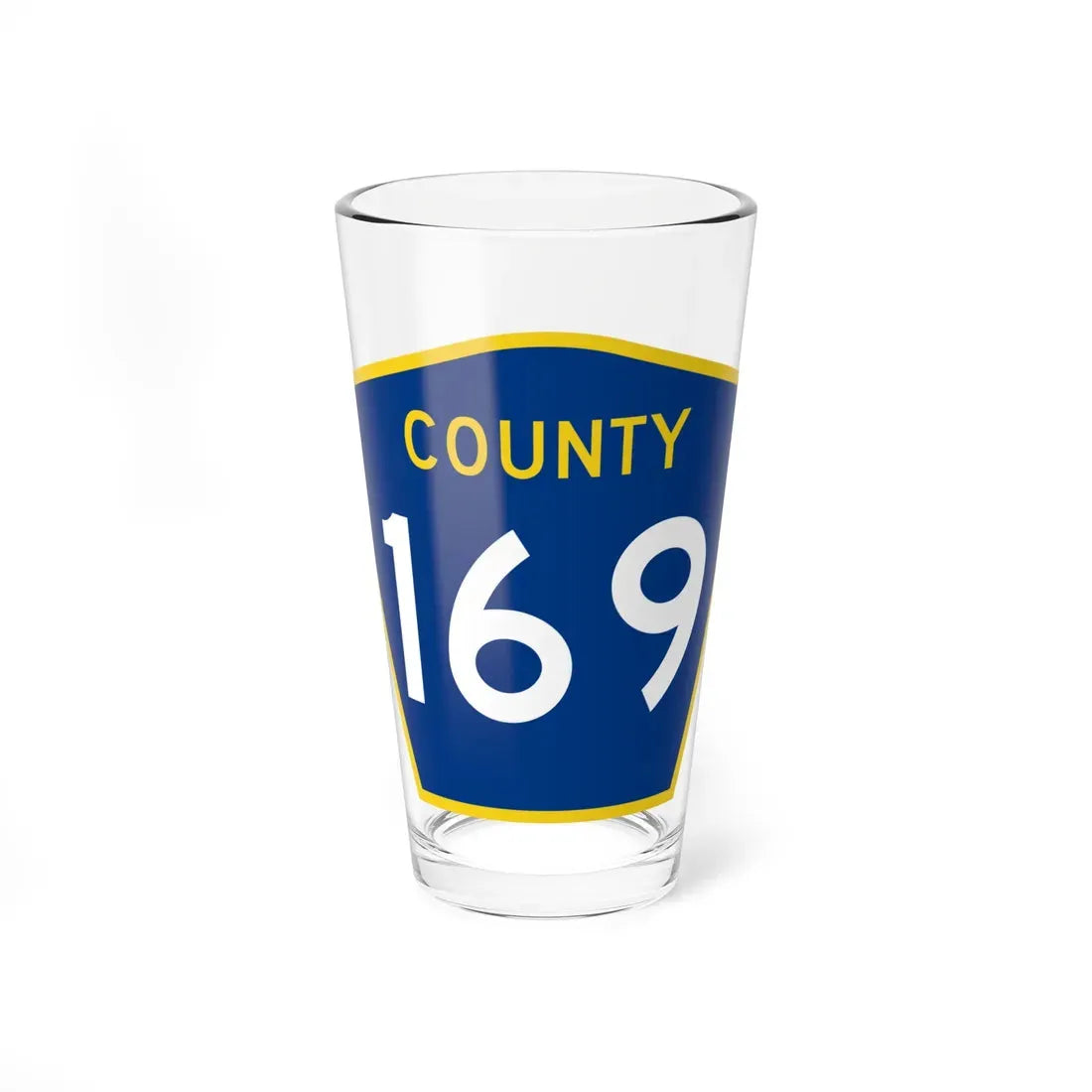County 169 MN (Minnesota) (Road Sign) Pint Glass 16oz 16oz - Go Mug Yourself
