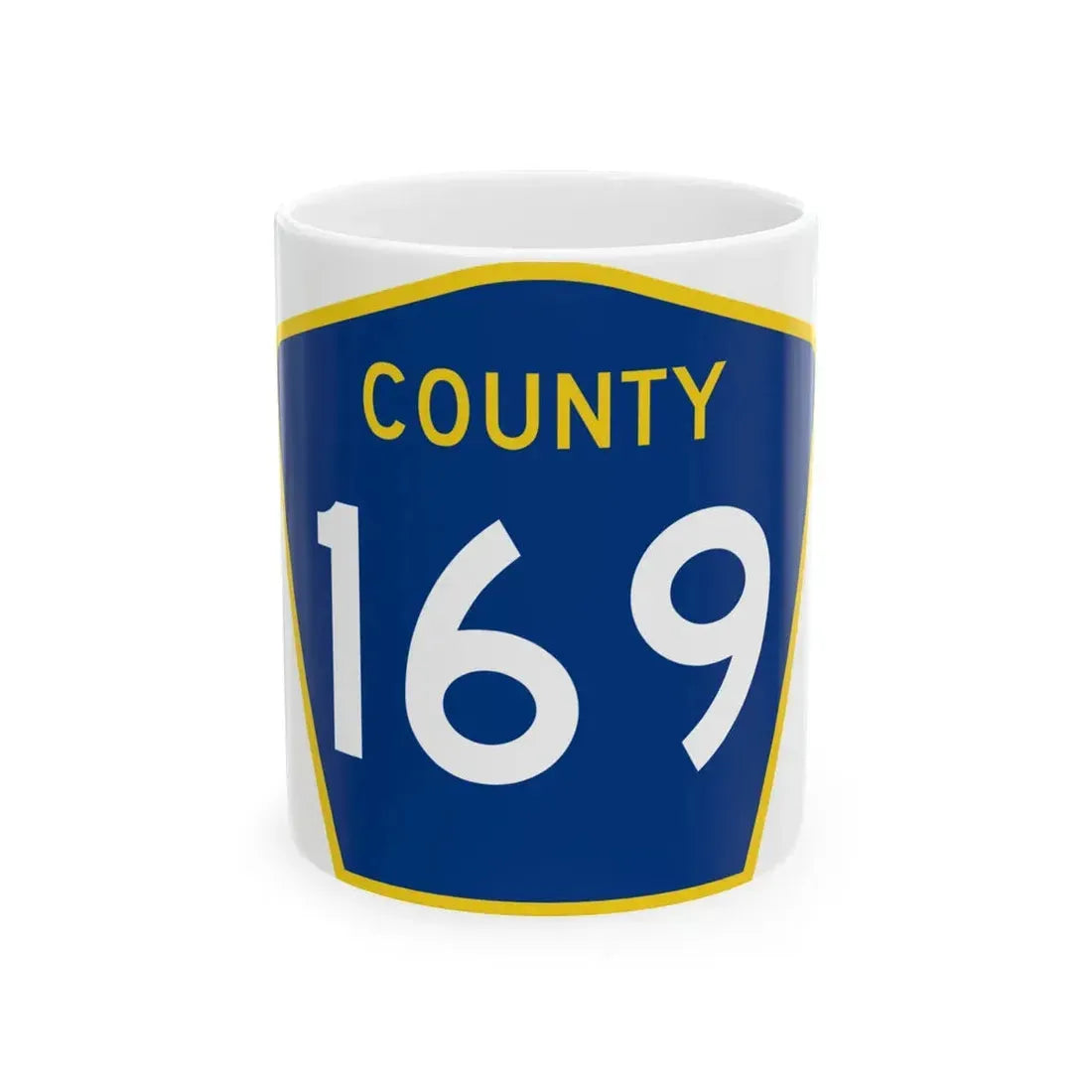 County 169 MN (Minnesota) (Road Sign) White Coffee Mug 11oz - Go Mug Yourself