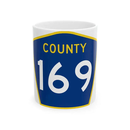 County 169 MN (Minnesota) (Road Sign) White Coffee Mug 11oz - Go Mug Yourself