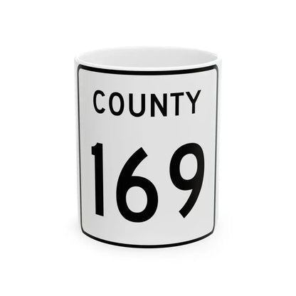 County 169 square (Minnesota) (Road Sign) White Coffee Mug 11oz - Go Mug Yourself