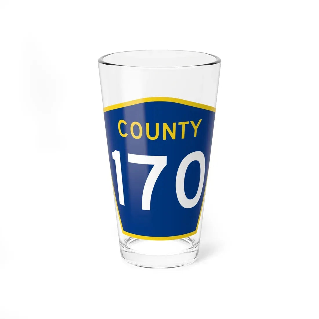 County 170 MN (Minnesota) (Road Sign) Pint Glass 16oz 16oz - Go Mug Yourself