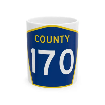 County 170 MN (Minnesota) (Road Sign) White Coffee Mug 11oz - Go Mug Yourself