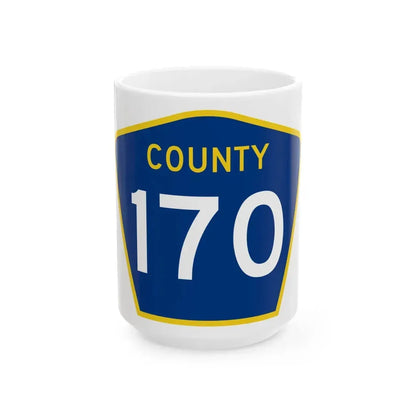 County 170 MN (Minnesota) (Road Sign) White Coffee Mug 15oz - Go Mug Yourself