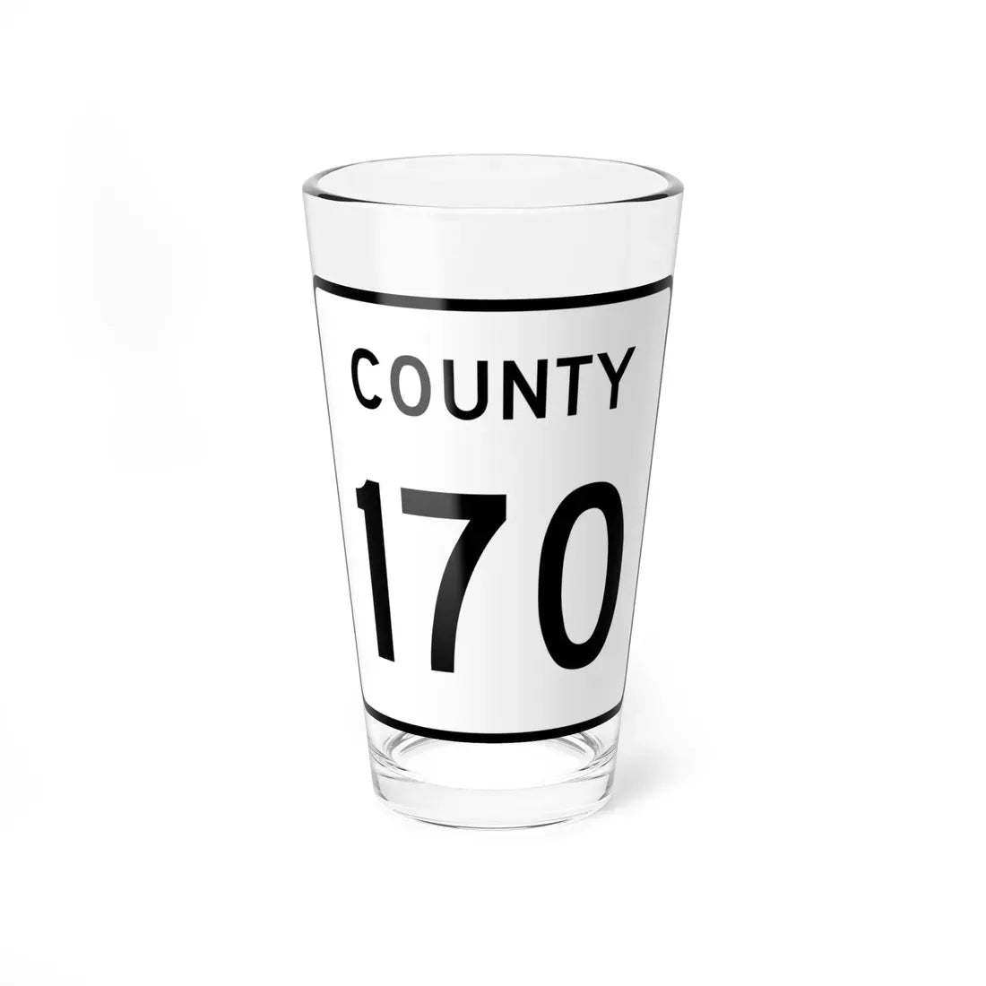 County 170 square (Minnesota) (Road Sign) Pint Glass 16oz 16oz - Go Mug Yourself