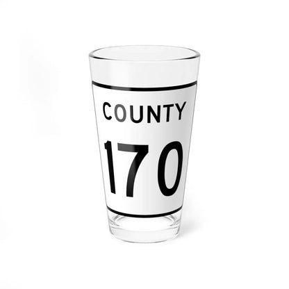 County 170 square (Minnesota) (Road Sign) Pint Glass 16oz 16oz - Go Mug Yourself