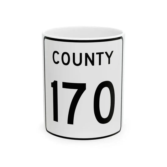 County 170 square (Minnesota) (Road Sign) White Coffee Mug 11oz - Go Mug Yourself