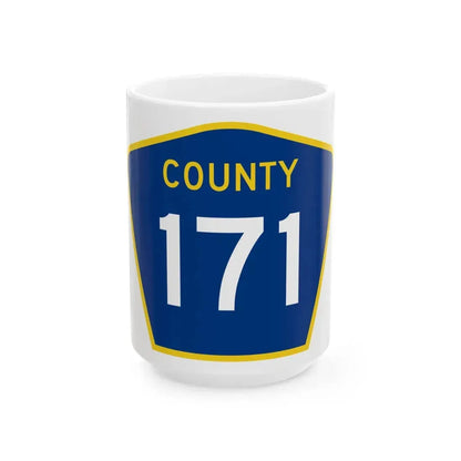 County 171 MN (Minnesota) (Road Sign) White Coffee Mug 15oz - Go Mug Yourself