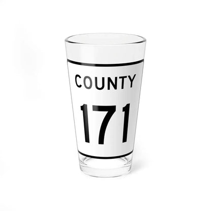 County 171 square (Minnesota) (Road Sign) Pint Glass 16oz 16oz - Go Mug Yourself
