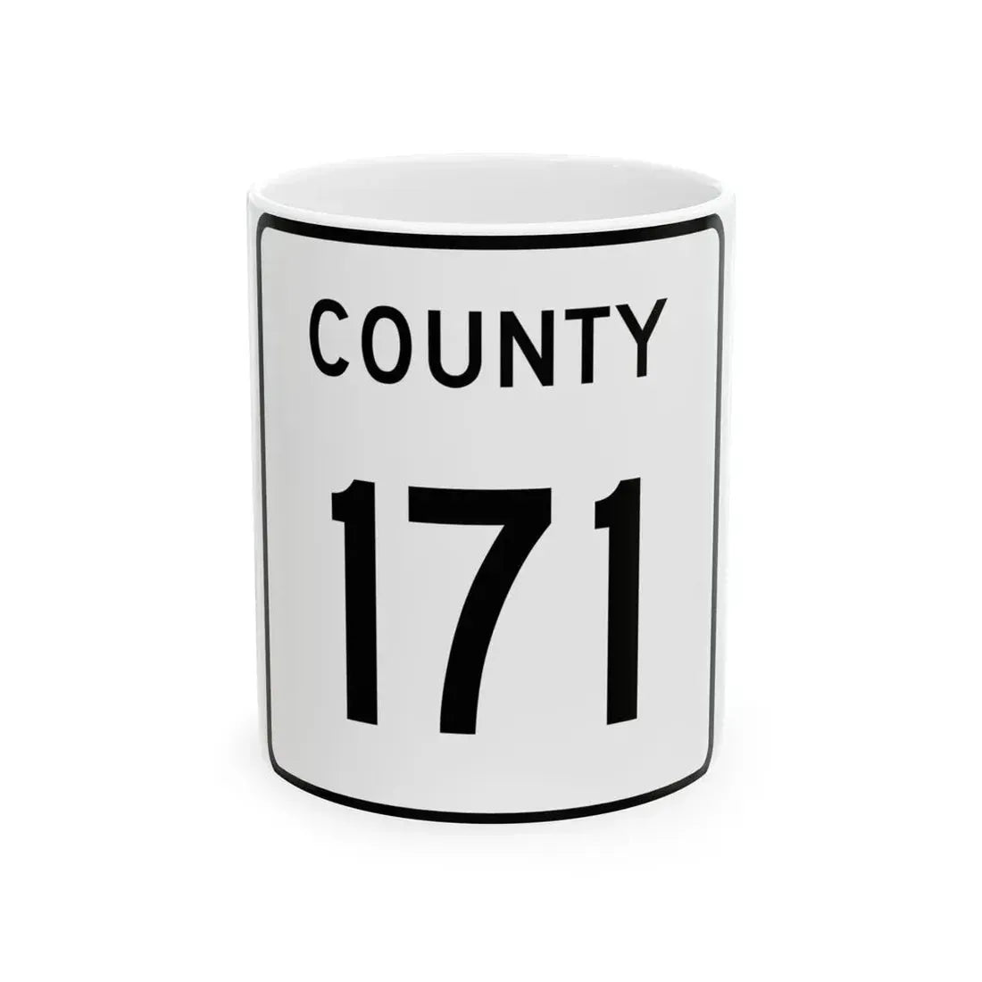 County 171 square (Minnesota) (Road Sign) White Coffee Mug 11oz - Go Mug Yourself