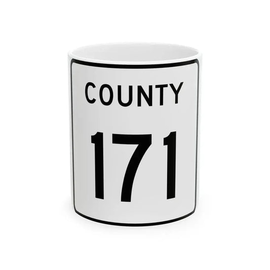 County 171 square (Minnesota) (Road Sign) White Coffee Mug 11oz - Go Mug Yourself