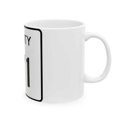 County 171 square (Minnesota) (Road Sign) White Coffee Mug - Go Mug Yourself